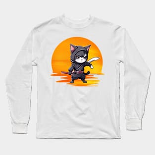 A Ninja Kitten Long Sleeve T-Shirt